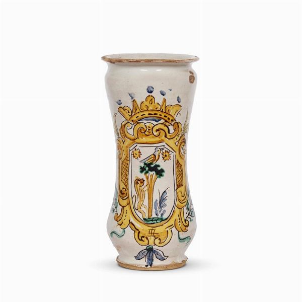 ALBARELLO, CASTELLI, SECONDA MET&Agrave; SECOLO XVIII  - Asta UNA COLLEZIONE DI VASI DA FARMACIA IN MAIOLICA - Associazione Nazionale - Case d'Asta italiane