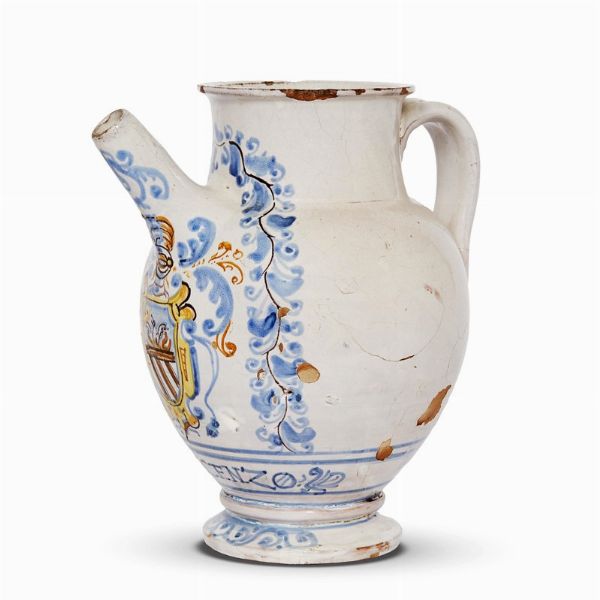 VERSATOIO, CASTELLI, FINE SECOLO XVII  - Asta UNA COLLEZIONE DI VASI DA FARMACIA IN MAIOLICA - Associazione Nazionale - Case d'Asta italiane