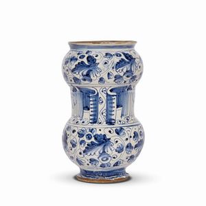 ALBARELLO, ROMA, PRIMA MET&Agrave; SECOLO XVII  - Asta UNA COLLEZIONE DI VASI DA FARMACIA IN MAIOLICA - Associazione Nazionale - Case d'Asta italiane