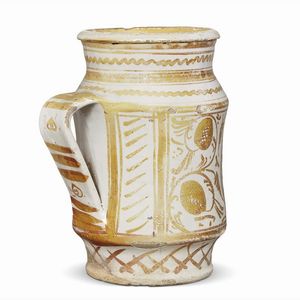 ALBARELLO, DERUTA, SECONDA MET� SECOLO XV  - Asta UNA COLLEZIONE DI VASI DA FARMACIA IN MAIOLICA - Associazione Nazionale - Case d'Asta italiane