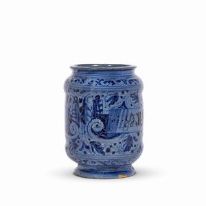 ALBARELLO, FAENZA, SECONDA MET&Agrave; SECOLO XVI  - Asta UNA COLLEZIONE DI VASI DA FARMACIA IN MAIOLICA - Associazione Nazionale - Case d'Asta italiane