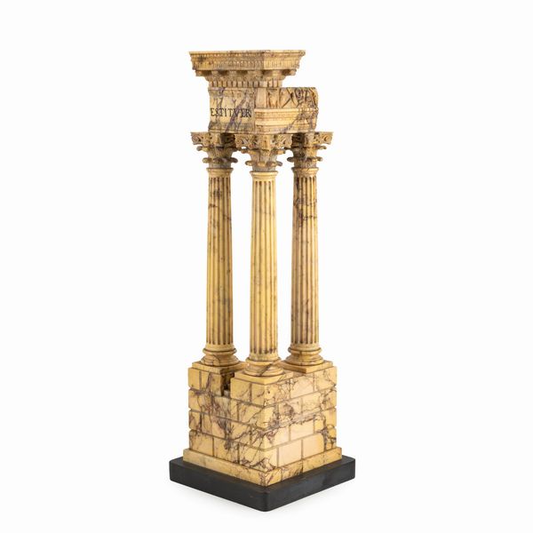 Modello del tempio di Vespasiano  - Asta Arredi, Sculture, Dipinti Antichi e del XIX Secolo - Associazione Nazionale - Case d'Asta italiane