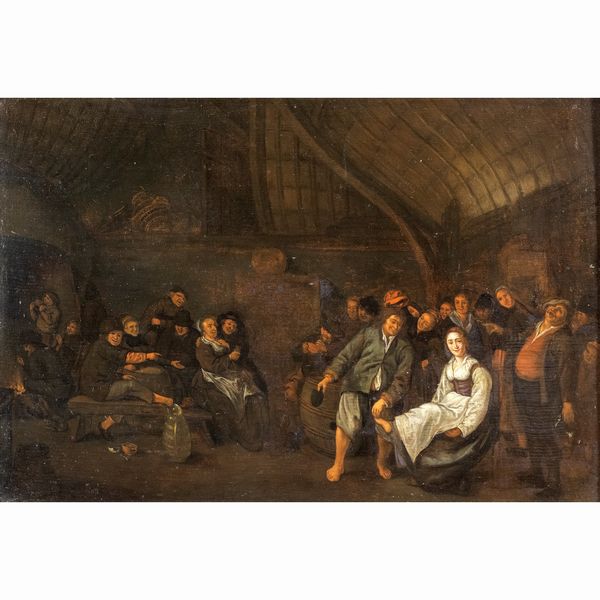 Jan Miense Molenaer, attribuito a  - Asta Arredi, Sculture, Dipinti Antichi e del XIX Secolo - Associazione Nazionale - Case d'Asta italiane