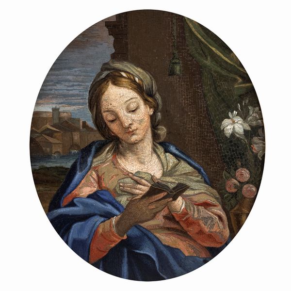 Placca ovale in micromosaico  - Asta Arredi, Sculture, Dipinti Antichi e del XIX Secolo - Associazione Nazionale - Case d'Asta italiane