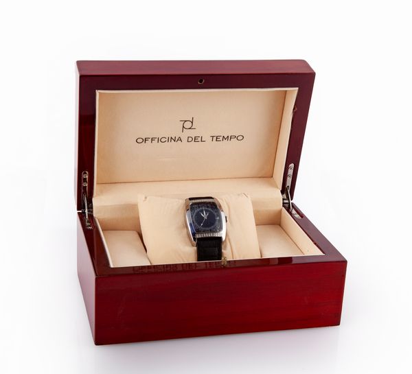 Officina del Tempo Collezione diamanti - Orologio da polso da uomo automatico in acciaio con datario  - Asta Orologi da Polso da Tasca e da Tavolo - Associazione Nazionale - Case d'Asta italiane