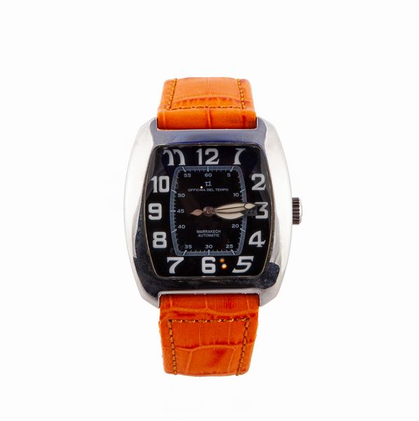 Officina del Tempo Marrakech - Orologio da polso da uomo automatico in acciaio. Scheletrato con datario  - Asta Orologi da Polso da Tasca e da Tavolo - Associazione Nazionale - Case d'Asta italiane
