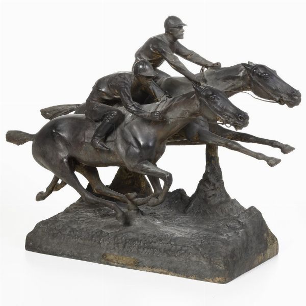 Da modello di Pedro Ramon Jos Riguel (1863-1917) Au But!  - Asta Scultura XIX-XX secolo - Associazione Nazionale - Case d'Asta italiane