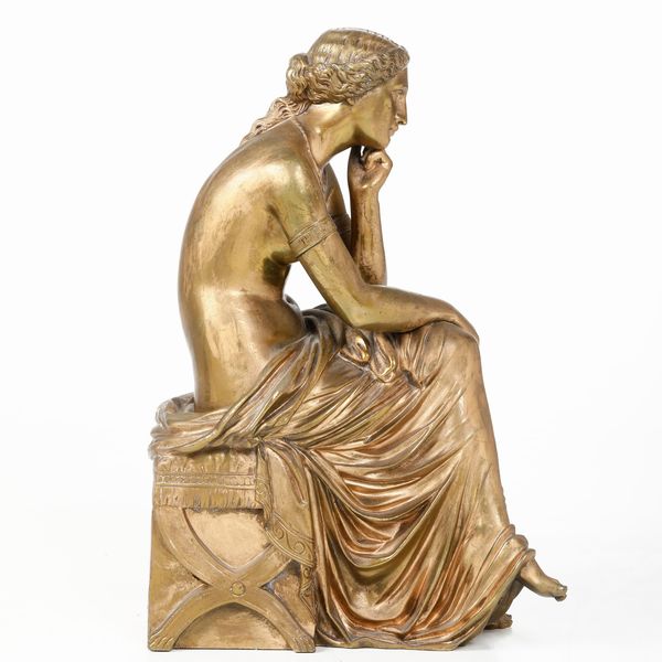 Da modello di Pierre Travaux (Parigi 1822-1869) La Reverie  - Asta Scultura XIX-XX secolo - Associazione Nazionale - Case d'Asta italiane