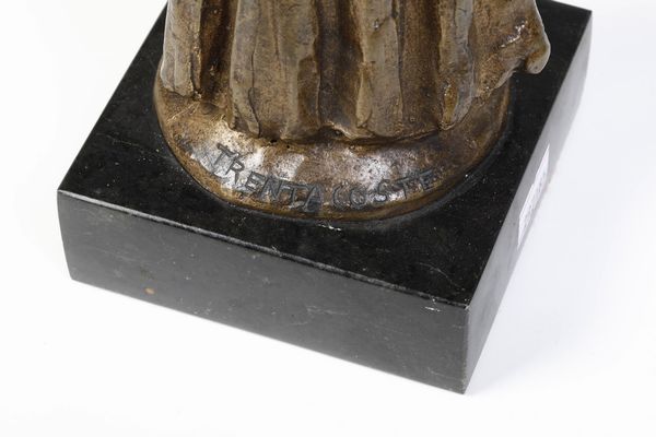 Domenico Trentacoste : San Francesco da Assisi  - Asta Scultura XIX-XX secolo - Associazione Nazionale - Case d'Asta italiane