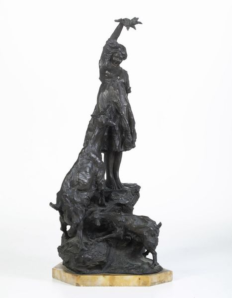 Edoardo Camilli, Firenze XIX-XX secolo Pastorella  - Asta Scultura XIX-XX secolo - Associazione Nazionale - Case d'Asta italiane