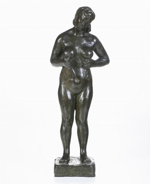 Saverio Gatto : Nudo femminile  - Asta Scultura XIX-XX secolo - Associazione Nazionale - Case d'Asta italiane