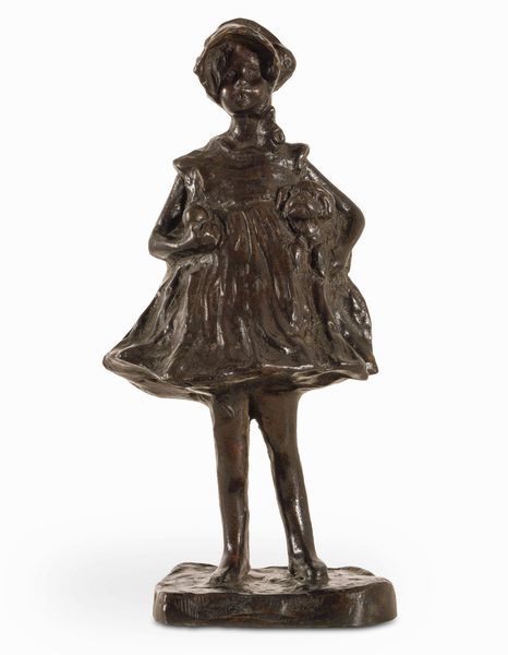 Fonditore del XIX-XX secolo Fillette  - Asta Scultura XIX-XX secolo - Associazione Nazionale - Case d'Asta italiane