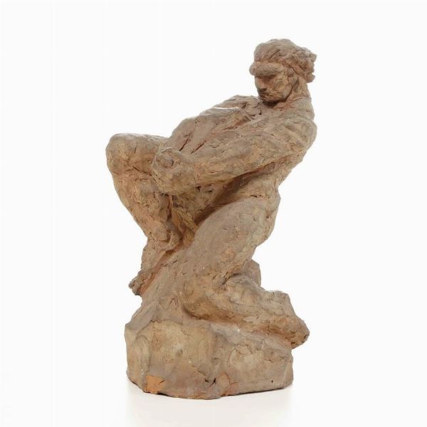 Plasticatore del XX secolo Figura maschile  - Asta Scultura XIX-XX secolo - Associazione Nazionale - Case d'Asta italiane