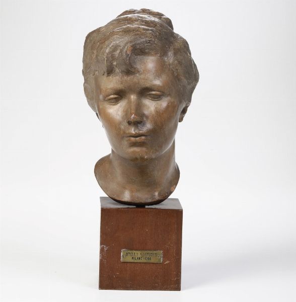 Otello Montaguti (Milano 1921-2005) Testa femminile  - Asta Scultura XIX-XX secolo - Associazione Nazionale - Case d'Asta italiane