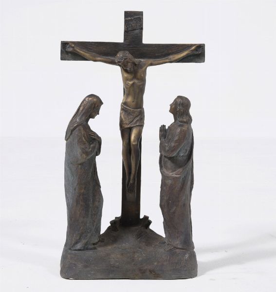 Fonditore del XX secolo Ges� crocifisso  - Asta Scultura XIX-XX secolo - Associazione Nazionale - Case d'Asta italiane