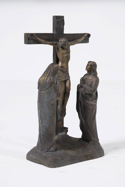 Fonditore del XX secolo Ges� crocifisso  - Asta Scultura XIX-XX secolo - Associazione Nazionale - Case d'Asta italiane