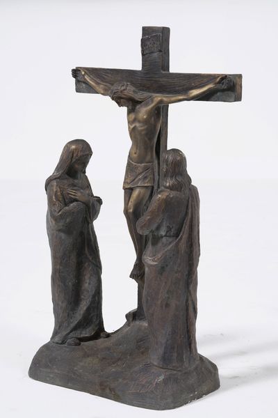 Fonditore del XX secolo Ges� crocifisso  - Asta Scultura XIX-XX secolo - Associazione Nazionale - Case d'Asta italiane