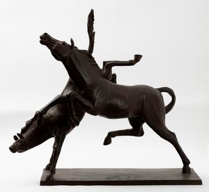 Santo Caslini (Carate Brianza 1912-1999) Due cavalli  - Asta Scultura XIX-XX secolo - Associazione Nazionale - Case d'Asta italiane