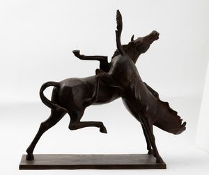 Santo Caslini (Carate Brianza 1912-1999) Due cavalli  - Asta Scultura XIX-XX secolo - Associazione Nazionale - Case d'Asta italiane