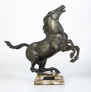 Giuseppe Vasari : Cavallo selvaggio  - Asta Scultura XIX-XX secolo - Associazione Nazionale - Case d'Asta italiane
