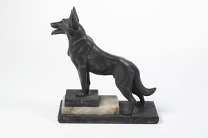 Fonditore del XX secolo Cane  - Asta Scultura XIX-XX secolo - Associazione Nazionale - Case d'Asta italiane