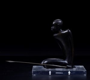 Franz Hagenauer - Guerriero africano con lancia