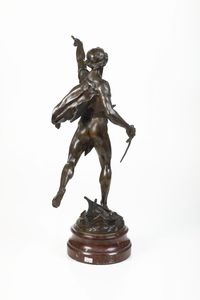 Emile Picault (Parigi 1883-1915) Victoria  - Asta Scultura XIX-XX secolo - Associazione Nazionale - Case d'Asta italiane