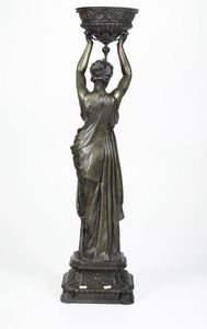 Fonditore francese del XIX-XX secolo Vestale  - Asta Scultura XIX-XX secolo - Associazione Nazionale - Case d'Asta italiane