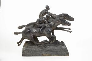 Da modello di Pedro Ramon Jos Riguel (1863-1917) Au But!  - Asta Scultura XIX-XX secolo - Associazione Nazionale - Case d'Asta italiane