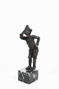 Fonditore del XIX-XX secolo Paggetto  - Asta Scultura XIX-XX secolo - Associazione Nazionale - Case d'Asta italiane