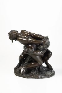 Augusto Rivalta : Fauno e ninfa  - Asta Scultura XIX-XX secolo - Associazione Nazionale - Case d'Asta italiane