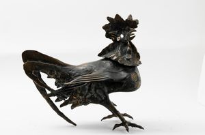 Luciano Minguzzi, Attribuito a : Gallo  - Asta Scultura XIX-XX secolo - Associazione Nazionale - Case d'Asta italiane