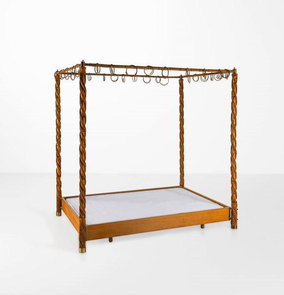 Gabriella Crespi : Letto a baldacchino della serie Maison et Jardin  - Asta Design 200 - Associazione Nazionale - Case d'Asta italiane