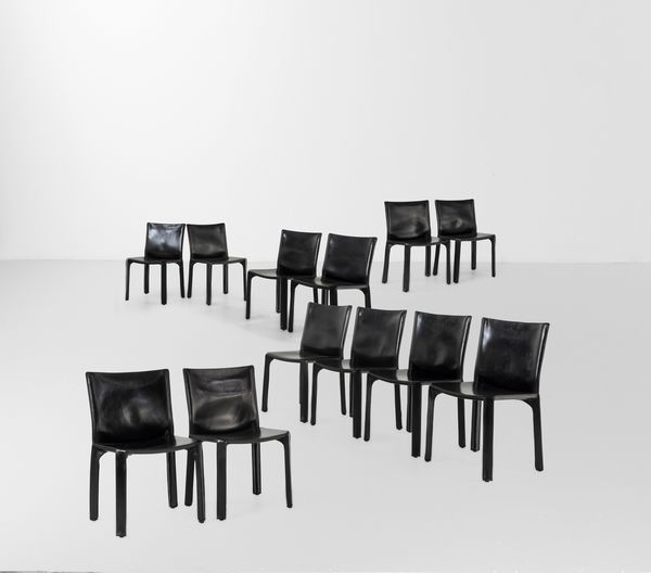 MARIO BELLINI : Dodici sedie mod. 412 Cab  - Asta Design 200 - Associazione Nazionale - Case d'Asta italiane