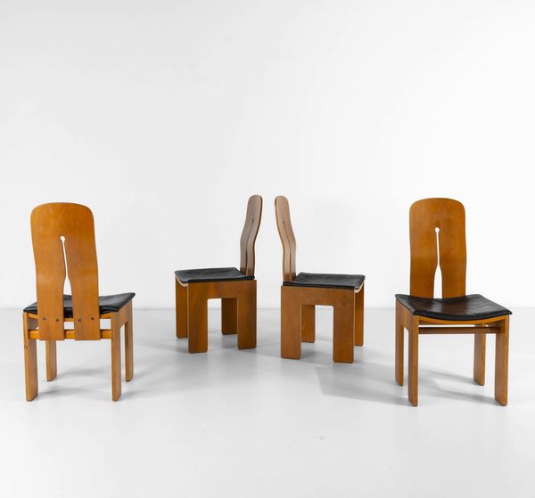 Carlo Scarpa : Quattro sedie mod. 765  - Asta Design 200 - Associazione Nazionale - Case d'Asta italiane