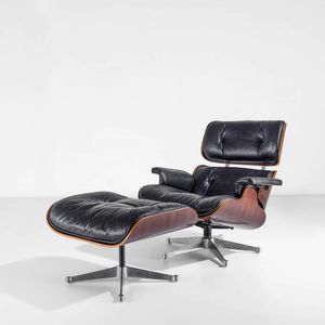 Charles & Ray Eames - Lounge chair 670 con ottomana 671