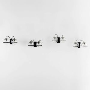 GINO SARFATTI : Quattro lampade a parete mod. 239/2  - Asta Design 200 - Associazione Nazionale - Case d'Asta italiane