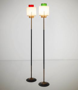 STILNOVO : Due lampade da terra mod. 8052  - Asta Design 200 - Associazione Nazionale - Case d'Asta italiane