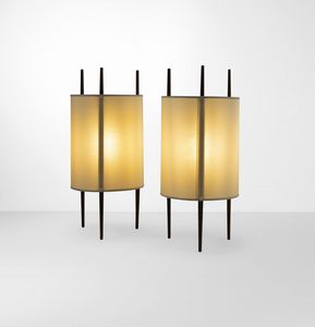 ISAMU NOGUCHI : Due lampade da tavolo mod. 9  - Asta Design 200 - Associazione Nazionale - Case d'Asta italiane