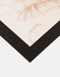 Dolce&Gabbana Alta Sartoria : Foulard esemplare unico f. 70 r: Studi di ala meccanica, disegni di architettura e schizzi del letto di un fiume  - Asta Atlantico: Charity Auction - Associazione Nazionale - Case d'Asta italiane