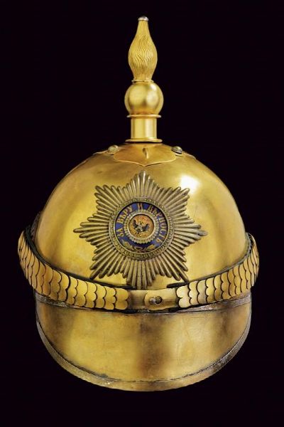 Elmo da servizio per ufficiale del reggimento Garde Du Corps, epoca Marija Fedorovna  - Asta Rare Armi Antiche e Armature da Tutto il Mondo - Associazione Nazionale - Case d'Asta italiane