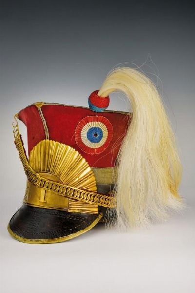 Chapka per compagnia di Stato Maggiore del 1 reggimento lancieri (trombettiere)  - Asta Rare Armi Antiche e Armature da Tutto il Mondo - Associazione Nazionale - Case d'Asta italiane