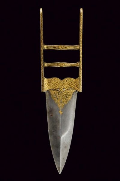 Katar con lama apribile  - Asta Rare Armi Antiche e Armature da Tutto il Mondo - Associazione Nazionale - Case d'Asta italiane