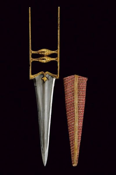 Katar con fornimento dorato  - Asta Rare Armi Antiche e Armature da Tutto il Mondo - Associazione Nazionale - Case d'Asta italiane