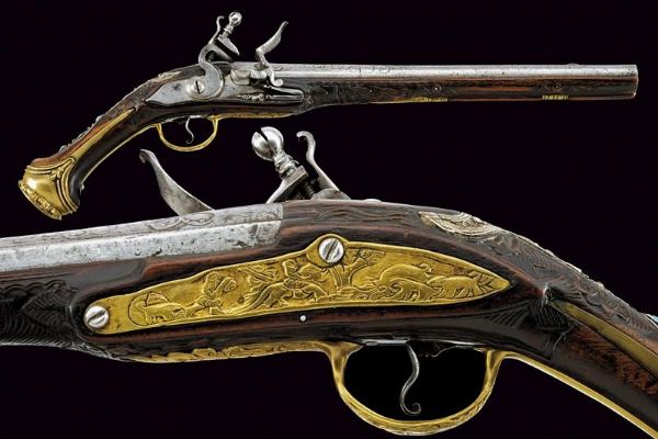 Pistola a pietra focaia  - Asta Rare Armi Antiche e Armature da Tutto il Mondo - Associazione Nazionale - Case d'Asta italiane