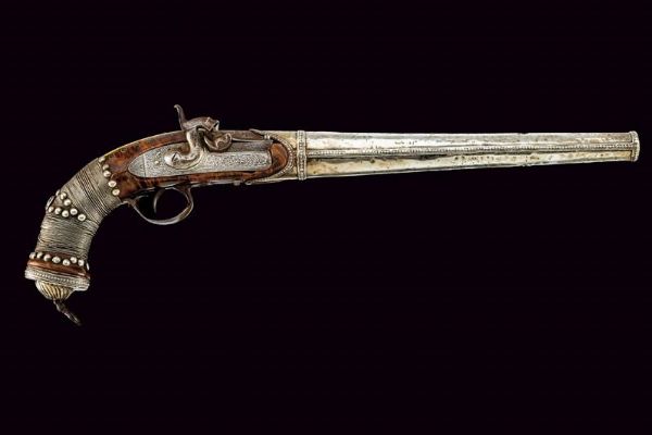 Interessante pistola ridotta a luminello della guardia di un Sultano  - Asta Rare Armi Antiche e Armature da Tutto il Mondo - Associazione Nazionale - Case d'Asta italiane