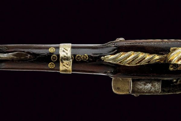 Interessante pistola alla morlacca a pietra focaia  - Asta Rare Armi Antiche e Armature da Tutto il Mondo - Associazione Nazionale - Case d'Asta italiane