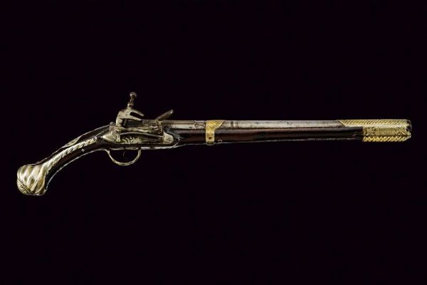 Interessante pistola alla morlacca a pietra focaia  - Asta Rare Armi Antiche e Armature da Tutto il Mondo - Associazione Nazionale - Case d'Asta italiane