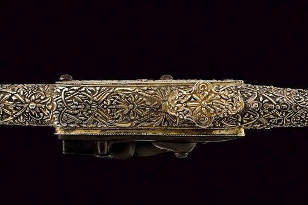 Notevole pistola a pietra focaia in stile Roka in argento  - Asta Rare Armi Antiche e Armature da Tutto il Mondo - Associazione Nazionale - Case d'Asta italiane