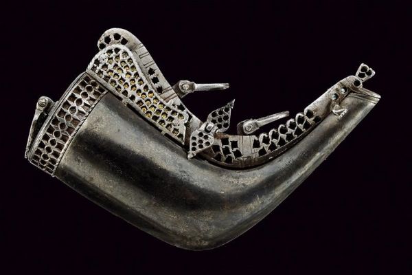 Rara fiasca da polvere  - Asta Rare Armi Antiche e Armature da Tutto il Mondo - Associazione Nazionale - Case d'Asta italiane